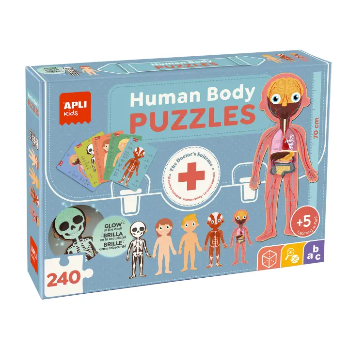 PUZZLE CUERPO HUMANO 240 PIEZAS 70CM APLI KIDS - 1