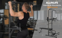 ALLINLIFE ESTACIÓN DE GIMNASIO, TORRE DE TRACCIÓN, CON BANCO PLEGABLE Y AJUSTABLE, MULTIFUNCIONAL, CULTURISMO, ENTRENAMIENTO EN CASA, ACERO DE ALTA CALIDAD, ENVÍO DESDE EUROPA - details 8