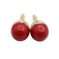 Paquete De 1 Par De Maracas De Madera Colorida Instrumentos De Percusión Para Fiesta Infantil Juguete De Agarre Para Bebés - details 4