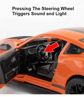 Modelo De Coche Deportivo Mustang GT500 a Escala 1:18 Con Luces Y Sonido Puertas Abiertas Colección De Juguetes Para Niños Regalo De Cumpleaños - details 4