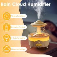 Gotas de agua del Humidificador de nubes de lluvia, difusor de lluvia nocturna de 7 colores, con control remoto, luz de difusión de setas, sonido de lluvia para dormir, fuente de escritorio - details 4