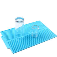 Alfombrilla De Drenaje Para Cocina De Silicona Grande Organizador De Trabajos Para Platos Y Cubiertos Alfombrilla De Secado Para Fregadero Estilo Europeo Eco-amigable - details 7