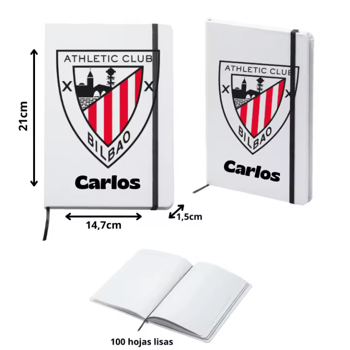 Lote Athletic Club Mochila + Botella termo + taza  + llavero - (DEJAR NOMBRE EN CHAT O NOTAS) Escudo Club Athletic de Bilbao + nombre - 1