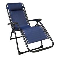 Silla Tumbona Hamaca Plegable Reclinable de gravedad cero y resistente para Playa, jardín, terraza - Hamaca Multiposiciones de Metal con cojín reposacabeza - Kmt Style - details 0