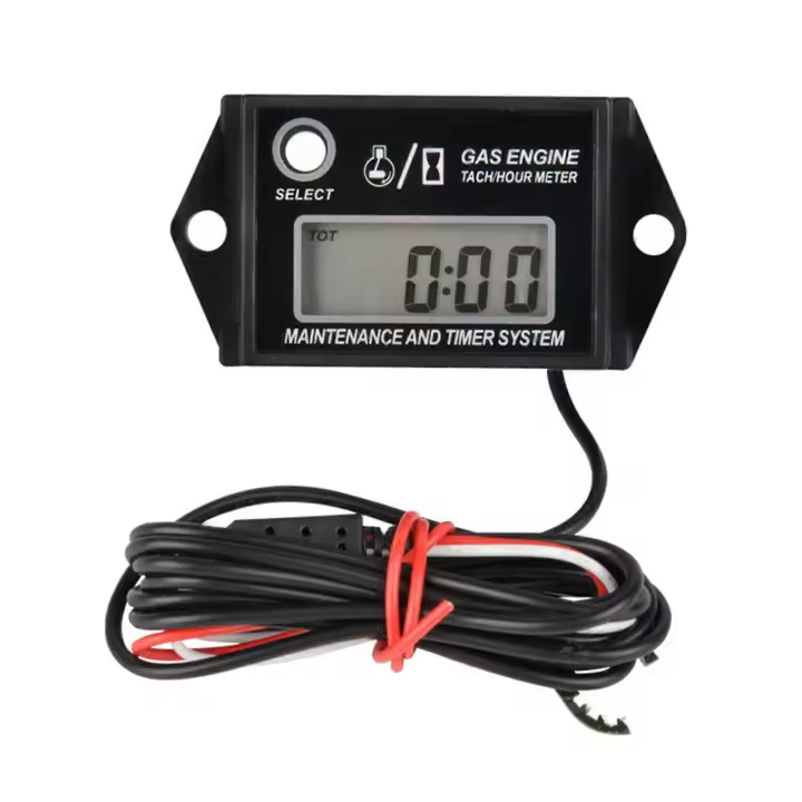 LCD Digital Tacómetro Gas Motor Tach/Medidor de Horas Reajustable RPM Tester para Motocicletas de Motor de 2/4 Tiempos with Función de Recordatorio de Mantenimiento - 1