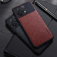 Funda De Cuero De Lujo Para Xiaomi Poco F6 pro Diseño Sencillo Cubierta Negocios Con Bolsillo Para Tarjetas Resistente Al Agua Y Arrugas - details 0