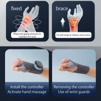 Protector de masaje, protector de muñeca con calefacción inteligente para vaina de tendón, compresa caliente, protector de masaje para esguince de mano desmontable y transpirable - details 2