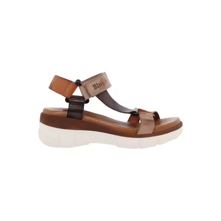 Sandalias de piel con cuña by Blusandal Piel Piel Piel rellena de gel - 1