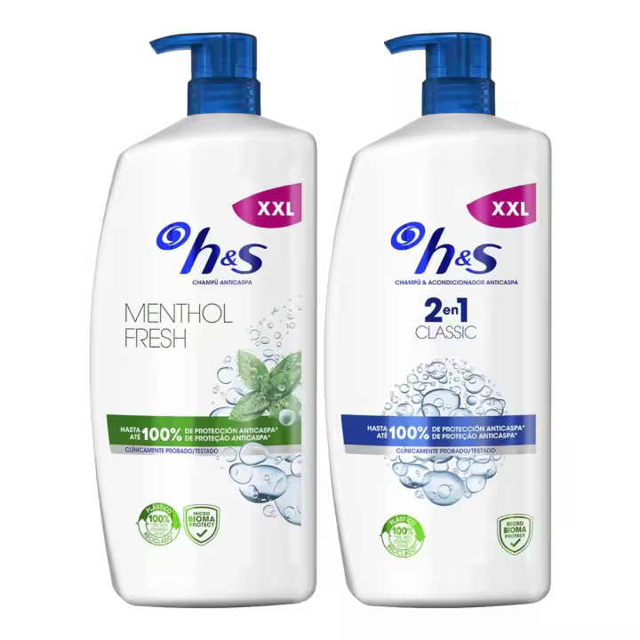 Head & Shoulders Champú Anticaspa H&S (Classic - Menthol Fresh) Dermatologicamente Testado - 1
