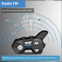 WAYXIN R9 Intercomunicador De Motocicleta Para Casco Bluetooth 5.0 6 Conducentes Resistente Al Agua FM Radio Comunicación Interfaz - details 4
