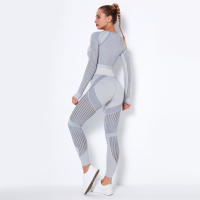 SSIT
Conjunto de Yoga sin costura Para Mujer, ropa Deportiva de 2 piezas, Short Top, sujetador, Leggings, traje de entrenamiento Para Gimnasio - details 32
