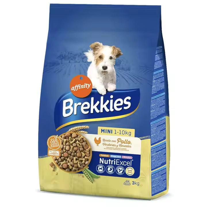 Brekkies Mini Adulto con Pollo Pienso Seco para Perros pequeños  Pienso para perros - 1
