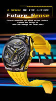 Reloj Automático Para Hombre GELATU 6007 Con Correa De Silicona Profundidad De Resistencia Al Agua Nueva Tendencia Reloj De Pulsera Skeleton Luminoso Para Diversión - details 6