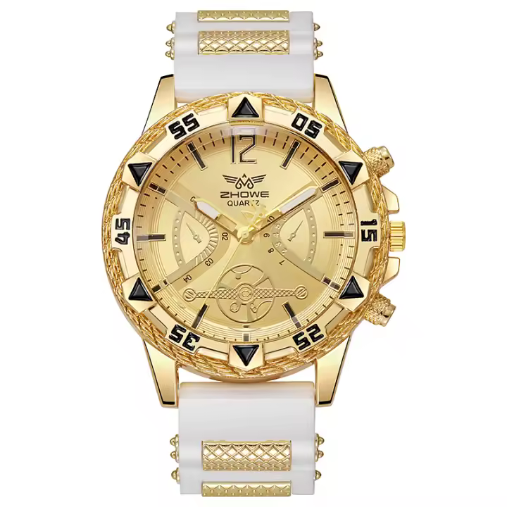 Reloj De Pulsera De Cuarzo Para Hombre AliExpress Con Gran Dial De Silicona Azul Luz De Luz Estilo Deportivo Y Casual En Stock - 1