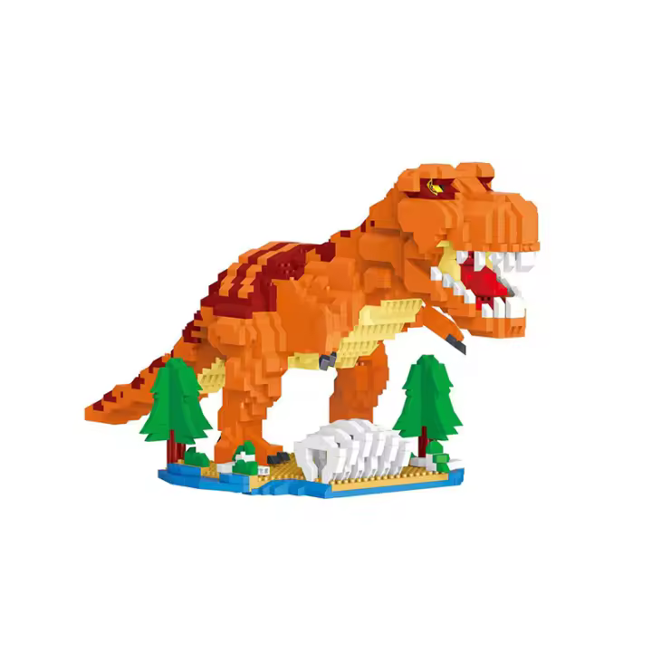 Bloques De Construcción Mini Dinosauros Jurásico Juguete Educativo Para Niños Modelo De Edificios En Miniatura Para Juego Creativo - 1