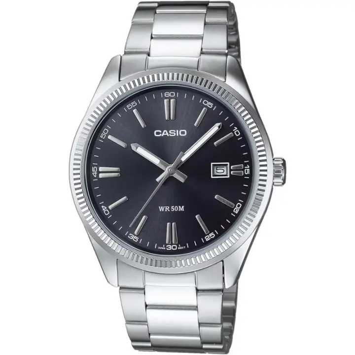 Reloj Casio Collection Hombre Acero Color Negro Mtp-1302pd-1a1vef, 44,2 mm - 1