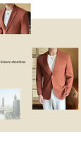 Chaleco De Negocios Para Hombre En Color Sólido Ajustado Moda 2024 Chaqueta Individual Elegante Ropa Masculina De Otoño Invierno - details 4
