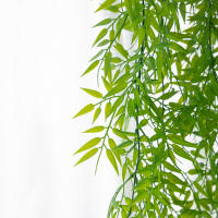 Plantas Artificiales Colgantes 105cm Hojas De Arce Falsas Vínculos De Plástico Para Decoración De Jardín Y Hogar Toque Real - details 3