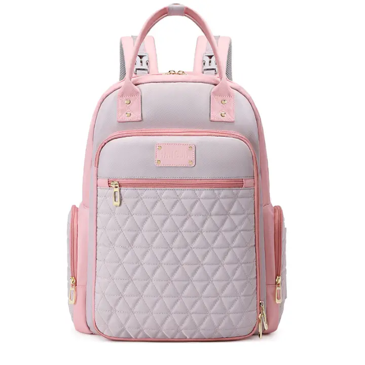 Moda Momia Bolsa de gran capacidad madre y el bebé Bolsa multifuncional de mano impermeable pañal Bolsa Hambros mochilas - 1
