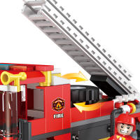 COGO Camión De Bomberos De Ciudad Y Estación De Bomberos En Bloques Constructivos 2 En 1 Juguetes De Rescate Para Niños Aged 6+ (184 Piezas) - details 8