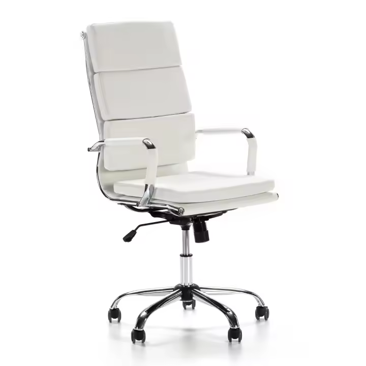 VS Venta-Stock Sillón de Oficina Morgan reclinable, Piel sintética, Altura Ajustable - 1