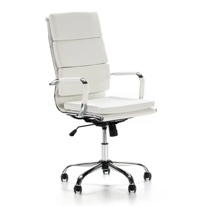 VS Venta-Stock Sillón de Oficina Morgan reclinable, Piel sintética, Altura Ajustable - 1