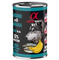 Pack 6 latas x 400 Gr - Alpha Spirit Comida Húmeda de Sardina con pátano para Perros - details 1