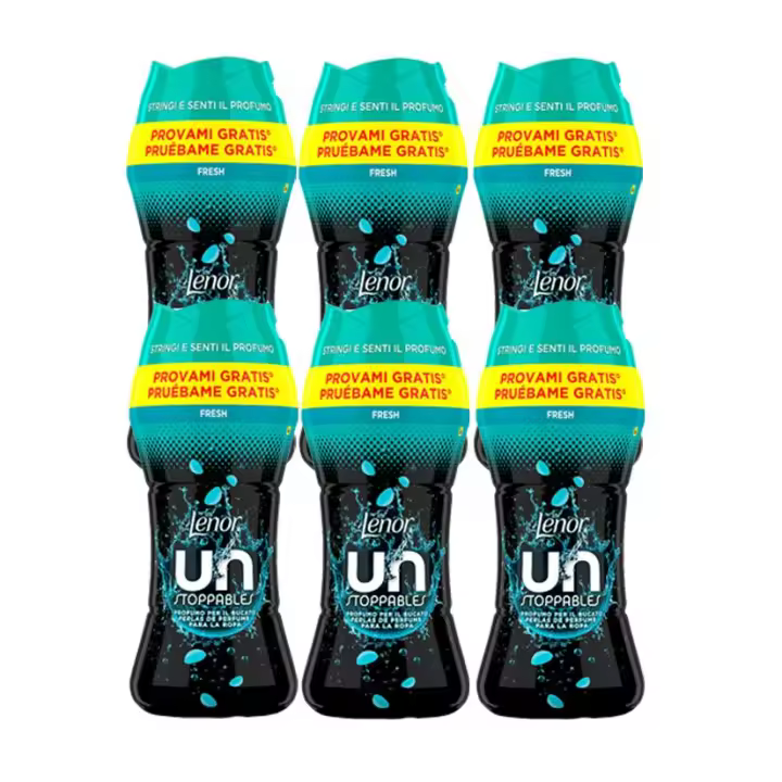 Lenor |  Unstoppables Perlas Suavizante Perfumadas, 90 Lavados, Potenciador de Frescor,  Fragancia a Alpino 6x195G - 1