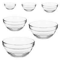 Bol de Cristal Redondo. Pack de 3 o 6 unidades. 6 Tamaños Diferentes. Cuenco Cristal Versátil para Cocina, Perfecto para Servir Ensaladas, Sopas y Postres. Elegancia y Funcionalidad en tu Mesa. Ideal para el Hogar y Hostelería. - details 0