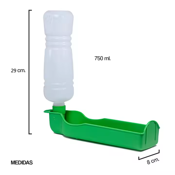 750ml Bebedero para Perro y Gatos Bebedero de Viaje para Mascota, 29cmx8cm, 3 Colores: Rojo, Azul y Verde - 1