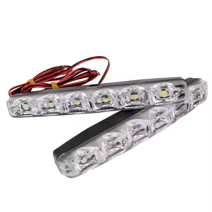Luces Diurnas LED Super Brillantes Para Coche DRL 6 LEDs Luz De Estilo Para Vehículo Material PPC + Aleación De Aluminio - 1