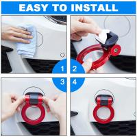 Adornos De Remolque Para Coche Diseño De Anillo De Carreras Decoración De Auto Simulación De Remolque Ante Y Trasero Material ABS Plástico - details 9