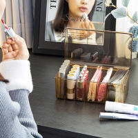 Caja De Almacenamiento Para Pestañas Con Tapa Organizador De Cosméticos De Acrílico Transparente Exclusivo Para Suministros De Maquillaje - details 3