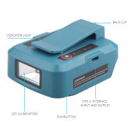 Adaptador PD30W Para Batería Makita 18V Con Lámpara LED Tipo-C Entrada/Salida Cargador Power Bank Accesorios Externos - details 2