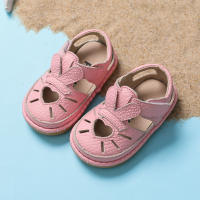 Sandalias De Verano Para Bebés Niñas Cuero Genuino Anticolisión Zapatos Infantiles Princesa Para Niños Playa Transpirables Talla True Fit Con Cierre De Correa - details 16