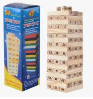 MesaTower para niños y adultos, juego de apilamiento de mesa de 54 piezas para juegos familiares - details 1