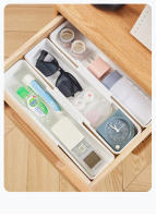 Organizador De Cocina 2PCS Caja De Expansión Para Palillos Y Utensilios De Cocina Divisor De Cajón Almacenamiento De Maquillaje Estilo Japonés Material Plástico - details 6