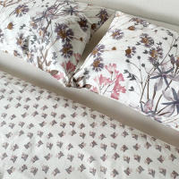 Funda Nórdica Reversible Violetas 100% Algodón, Estampado Floral Grande y Pequeño, 2/3 Piezas, Disponible en 90/135/150 cm + Fundas de Almohada a Juego - ALO HOME - details 0