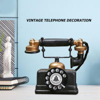 Teléfono De Línea Vintage Retro Estilo Antiguo Exquisito Trabajo Ornamento De Escritorio Para Hogar Hotel Oficina - details 8