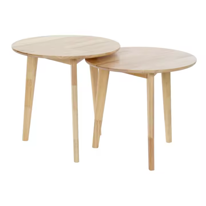 Mesita Auxiliar Set 2 Rubberwood 50X50X49,5 - Fijalo - El mejor complemento para tu hogar. - 1