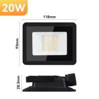 Floodlight LED Impermeable Para Exteriores Con Multiple Potencia 3CCT Luz De Jardín Familiar Piscina Garage Puerta Cabeza De Faro Moderno - details 6