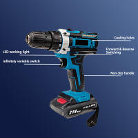 Taladro de impacto eléctrico inalámbrico, destornillador de 21V, 1600rpm, alta velocidad, recargable, 32 Torques, herramientas de bricolaje para el hogar,Destornillador inalámbrico,Bricolaje para el hogar - details 2