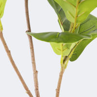 Arbusto De Fico Artificial De 103cm/132cm Gran Hoja De Banyan Falsa Planta De Goma Para Decoración De Jardín Oficina Y Hogar - details 10