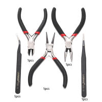 Set De 5 Herramientas Para Joyería DIY Con Aguja Y Punta Redonda Tijeras Y Pinzas Para Reparación De Joyería Herramientas Metálicas De Acero Inoxidable - details 1