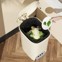Bandeja De Papel Eco-amigable De 8L Con Pedal Para La Piesera En Plástico Para Baño Sala De Estar Cocina Color Amarillo - details 2