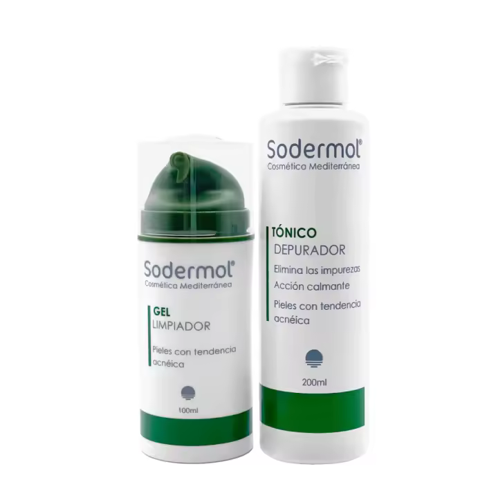 Sodermol |Tratamiento Completo para el Acné | Gel Limpiador y Tónico Depurador | Exfoliante y Purificador - 1