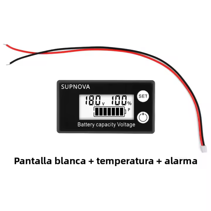 Indicador De Capacidad De Batería DC8-100V Con Pantalla LCD Para Coche Y Motocicleta Medidor De Voltaje Digital Tester De Energía Lead-acid Lithium LiFe PO4 - 1