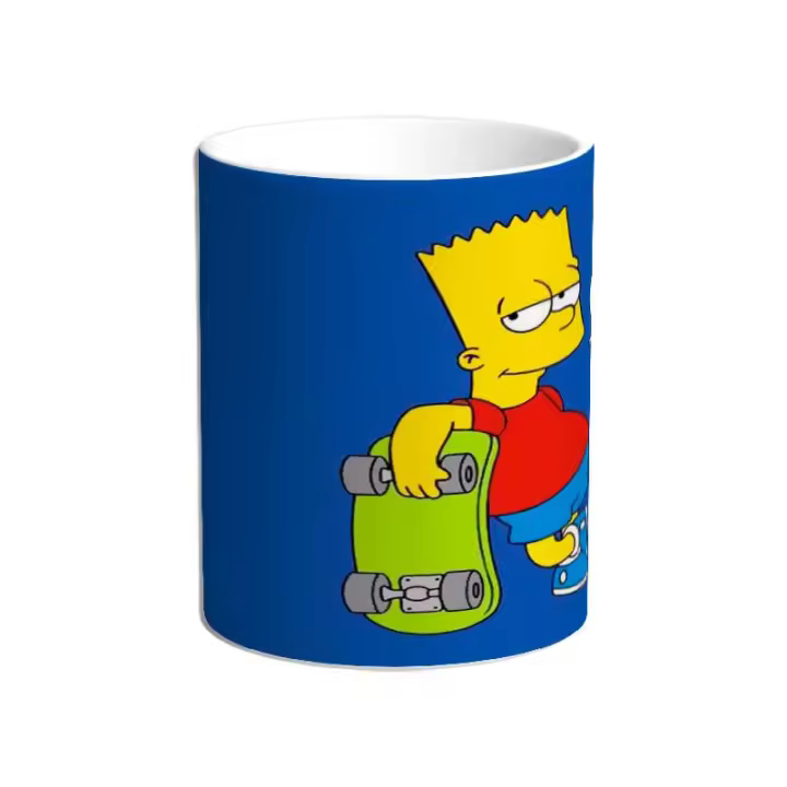 Taza Los Simpson. Homer. Bart. Lisa. Marge. Maggie. Abraham. Taberna de Moe. Barney. Lenny. Carl. Milhouse. Nelson - 1