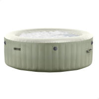 INTEX - Spa hinchable Bubble Massage Verde Oliva 4-6 personas, calentador 2.200W, salidas de aire caliente, caja de control, panel incorporado, depuradora con filtro S2, instalación cloración salina electrodo, bañera de hidromasaje, spas hinchables - details 1