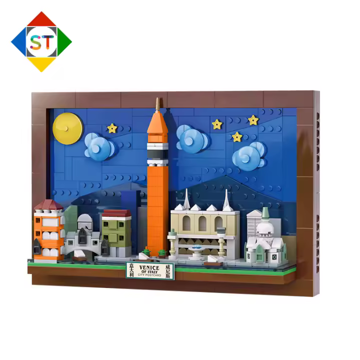Bloques De Construcción Venice City Postcard WG4928 Para Decoración Del Hogar Y Juguete Educativo Para Niños Y Adultos Material ABS Tamaño Pequeño Compatible Con Lego - 1